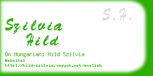 szilvia hild business card